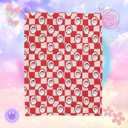 Santa Hats Bookish Velveteen Plush Blanket - Cozy Reading Throw