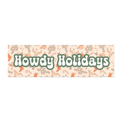 Howdy Holidays Car Magnet