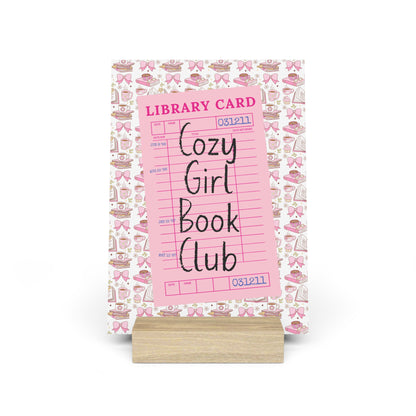Cozy Girl Book Club Bookshelf Decor with Stand