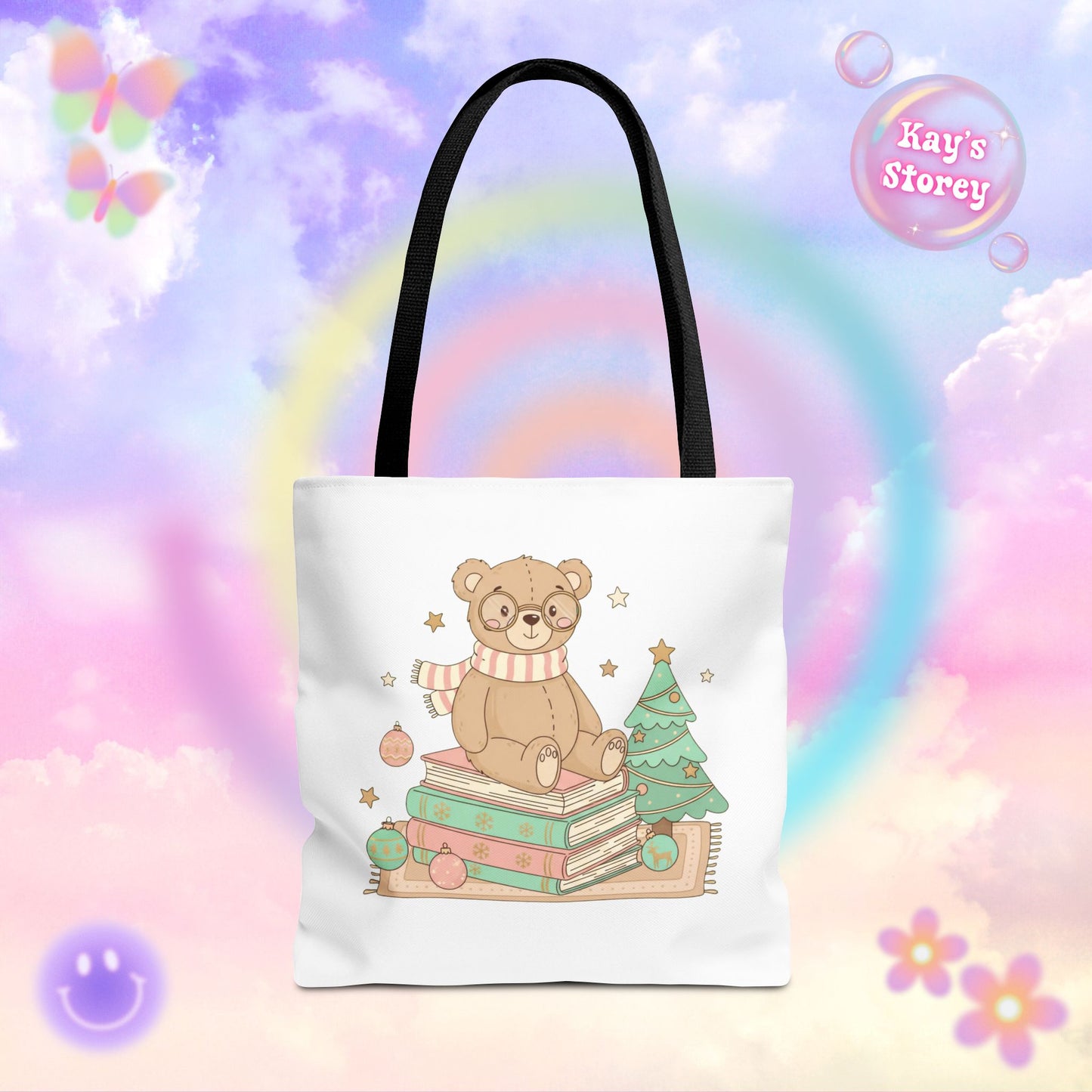 Bear & Books Tote Bag