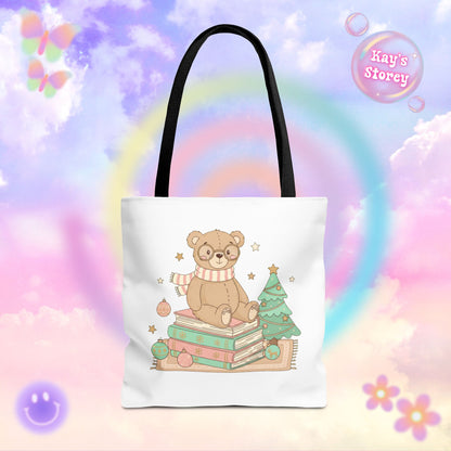 Bear & Books Tote Bag