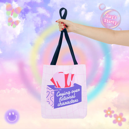 Crying over Fictional Characters Tote Bag