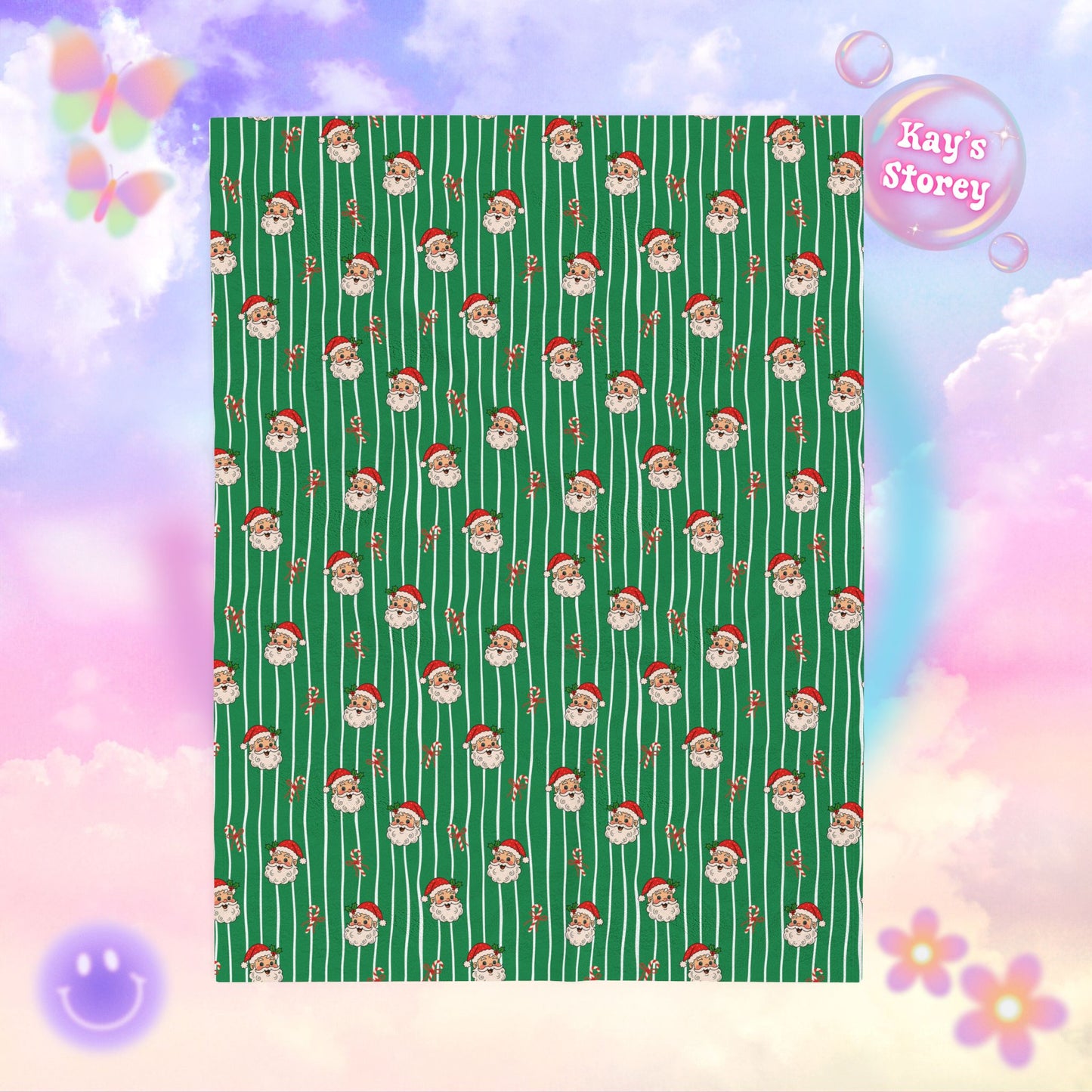 Santa Bookish Velveteen Plush Blanket - Cozy Reading Throw