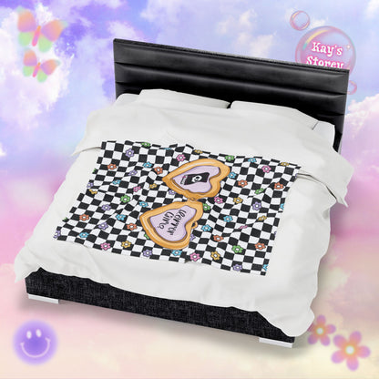 Horror Girlie Velveteen Plush Blanket