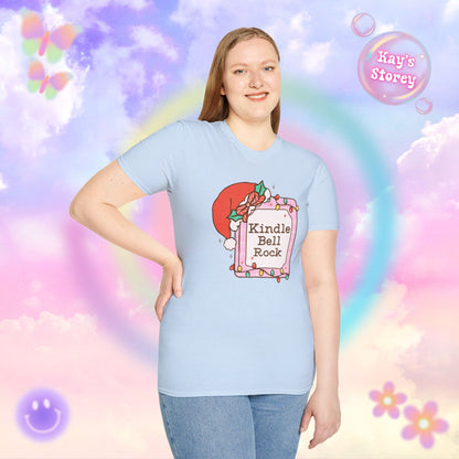 Kindle Bell Rock Bookish Holiday T-Shirt - Book Lover Christmas Shirt