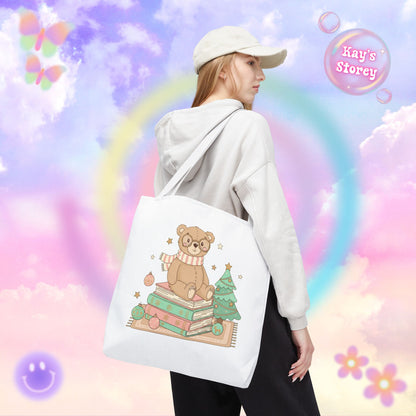 Bear & Books Tote Bag