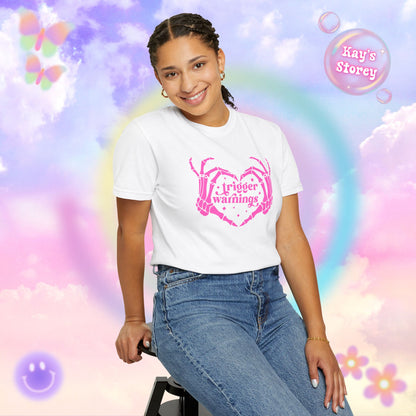 Pink Trigger Warnings Comfort Colors T-Shirt