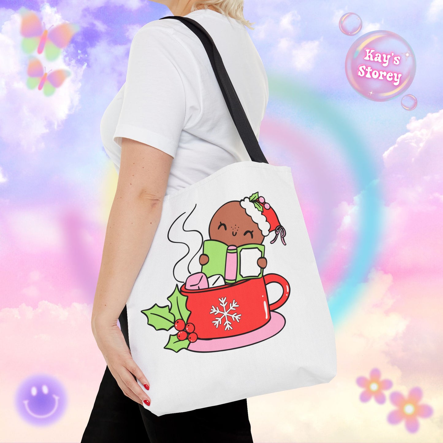 Hot Cocoa & Books Tote Bag