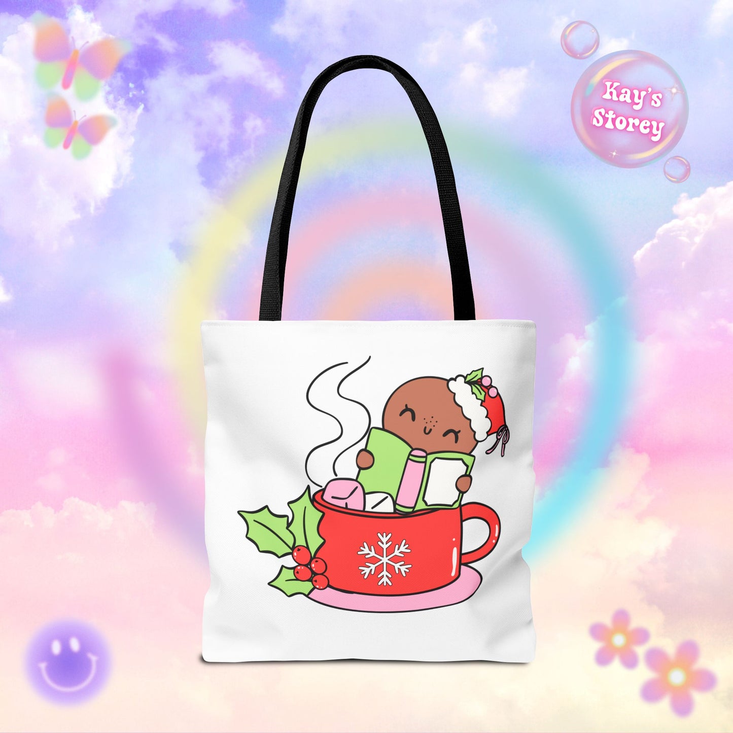 Hot Cocoa & Books Tote Bag