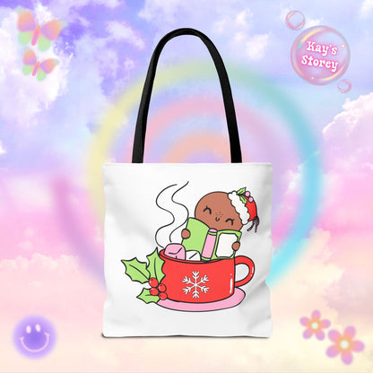 Hot Cocoa & Books Tote Bag