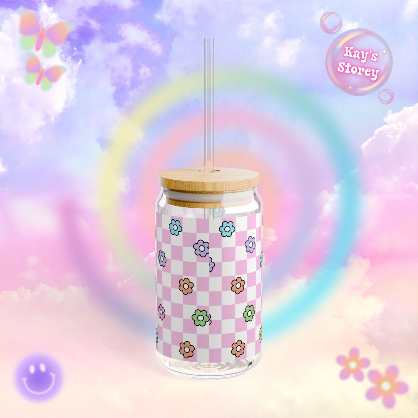 Pink Horror Girlie Sipper Glass, 16oz