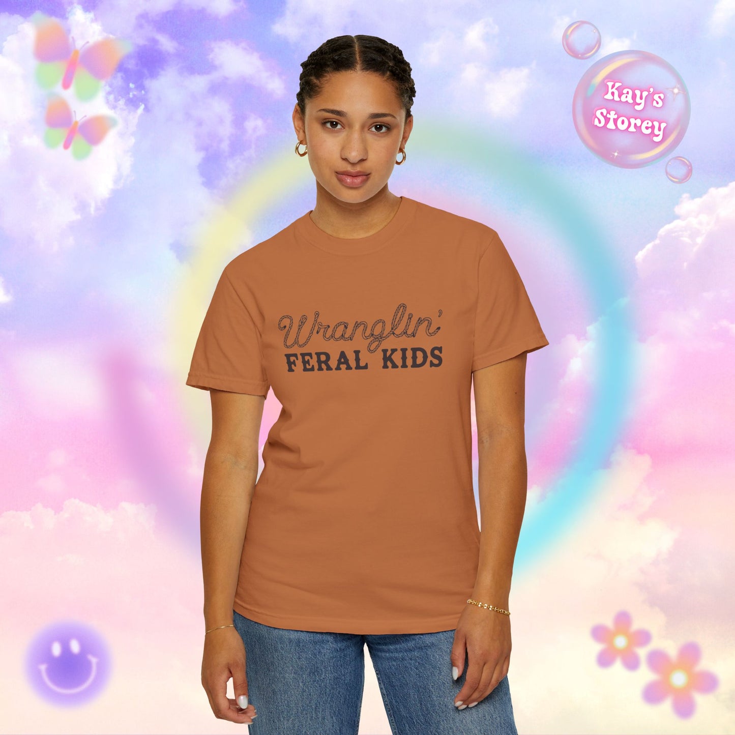Wranglin' Feral Kids Comfort Colors T-Shirt
