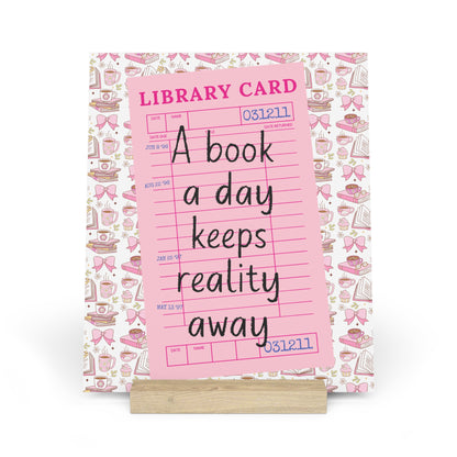 A Book A Day Bookshelf Decor with Stand