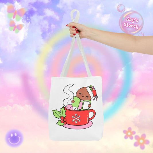 Hot Cocoa & Books Tote Bag