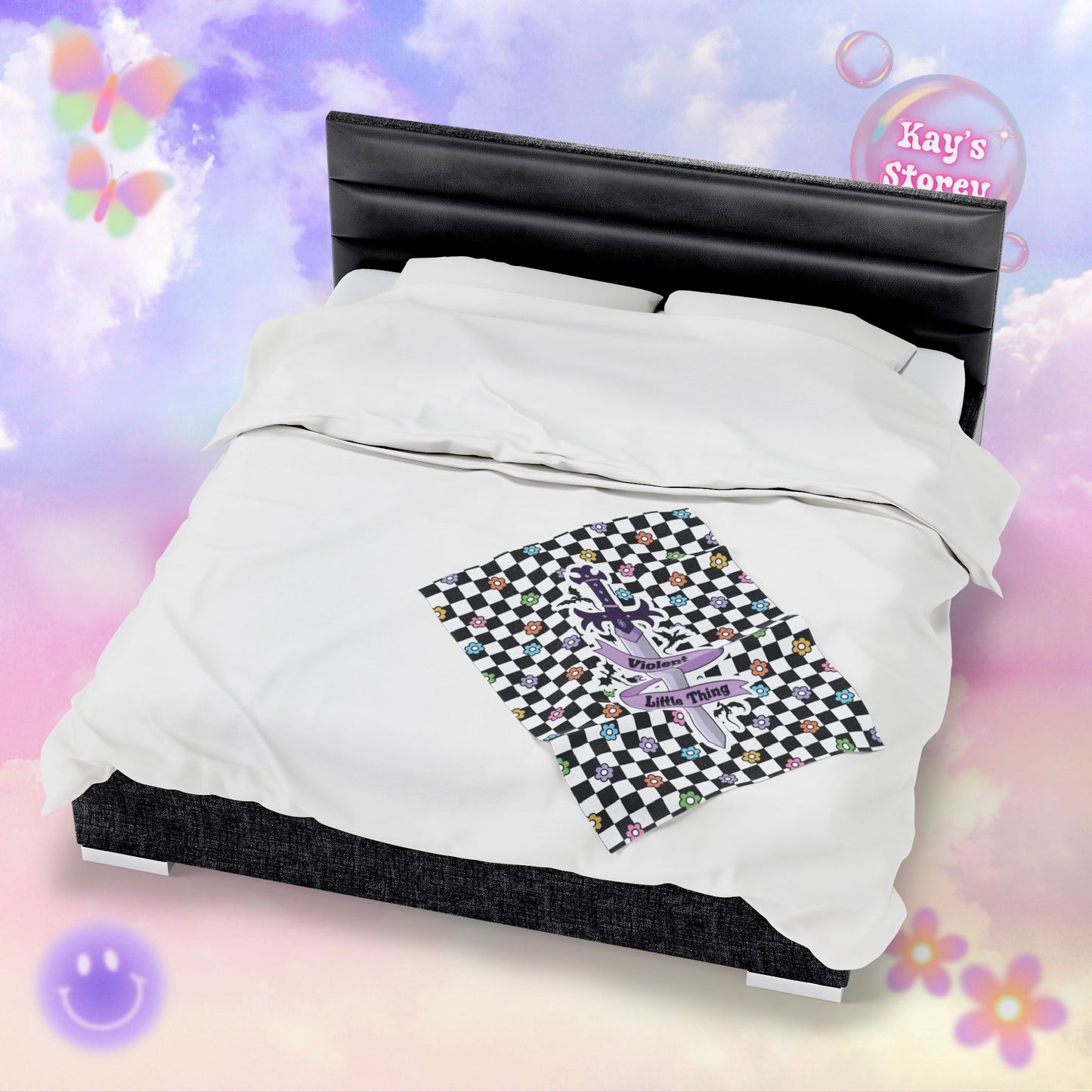 Violent Little Thing Velveteen Plush Blanket