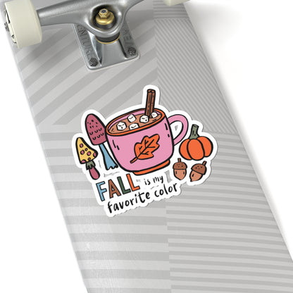Fall is my Favorite Color Sticker, Fall Planner Stickers, Book Lover Gifts, Autumn Sticker, Cozy Accessories, Seasonal Sticker
