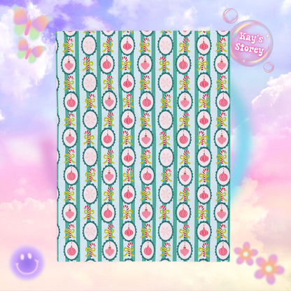 Striped Ornaments Bookish Velveteen Plush Blanket - Cozy Reading Throw