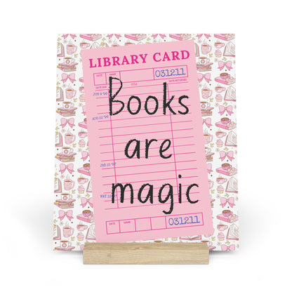 Books Are Magic Bookshelf Decor with Stand