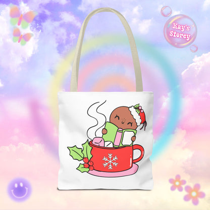 Hot Cocoa & Books Tote Bag