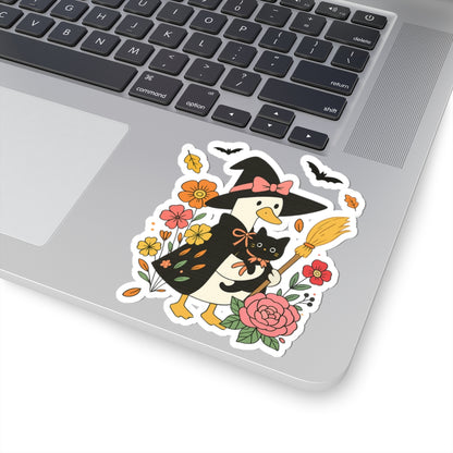 Spooky Goose Kiss-Cut Sticker, Goose Lover Sticker, Cute Sticker Set, Spooky Decals, Halloween Stickers, Vinyl Goose Stickers