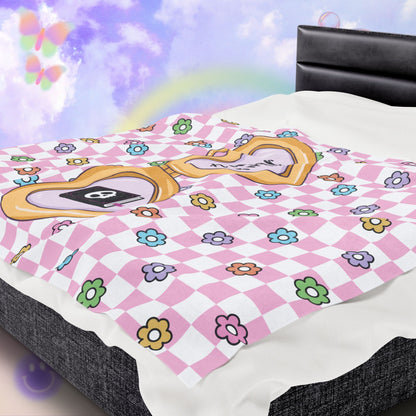 Pink Horror Girlie Velveteen Plush Blanket