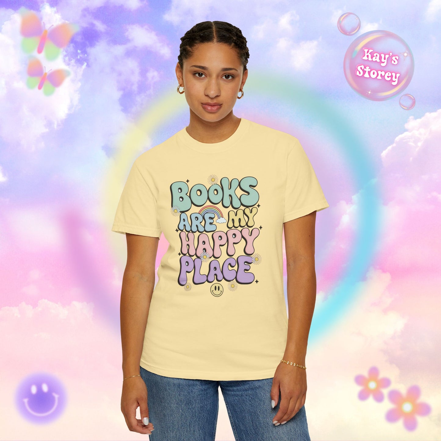 Books Are My Happy Place Comfort Colors T-Shirt