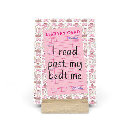 I Read Past My Bedtime Bookshelf Decor with Stand