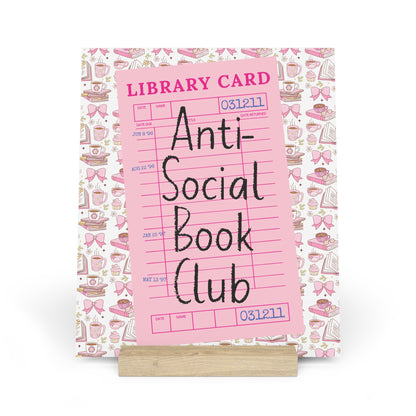 Anti-Social Book Club Bookshelf Decor with Stand