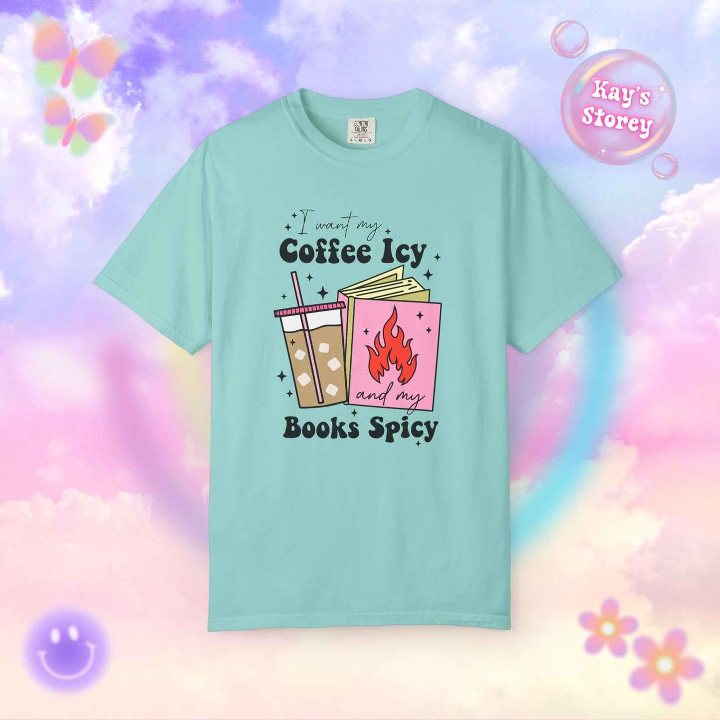 Coffee Icy Books Spicy Comfort Colors T-Shirt