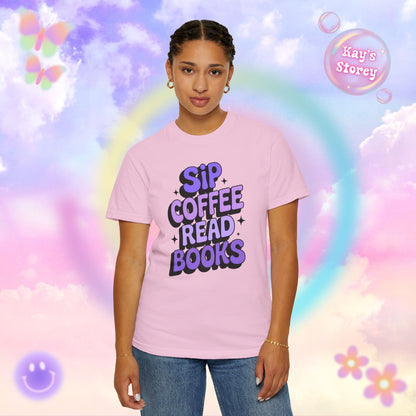 Sip Coffee Read Books Comfort Colors T-Shirt