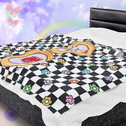 Smut Girlie Velveteen Plush Blanket
