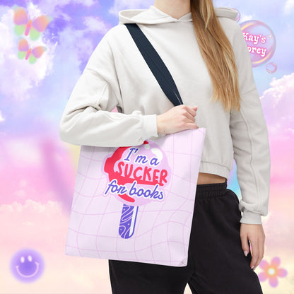 Sucker for Books Tote Bag