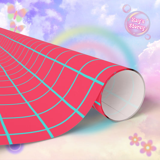Pink & Blue Stripe Wrapping Paper