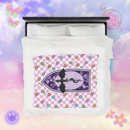 Pink Romantasy Velveteen Plush Blanket