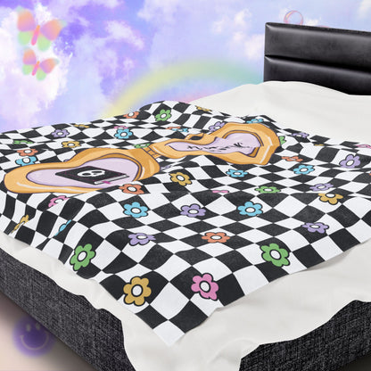 Horror Girlie Velveteen Plush Blanket