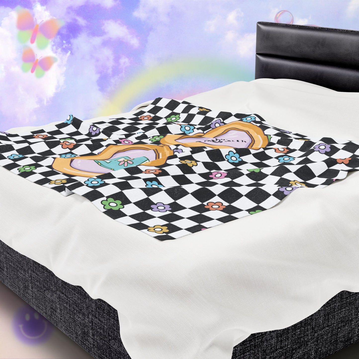 Poetry Girlie Velveteen Plush Blanket