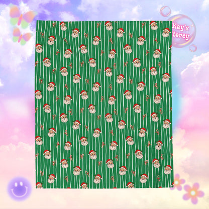 Santa Bookish Velveteen Plush Blanket - Cozy Reading Throw