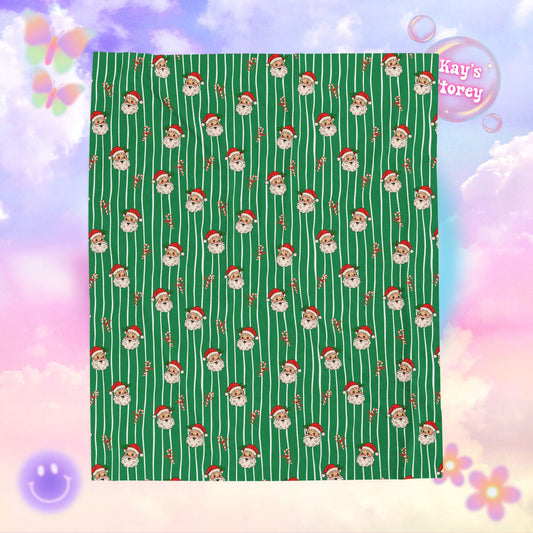 Santa Bookish Velveteen Plush Blanket - Cozy Reading Throw