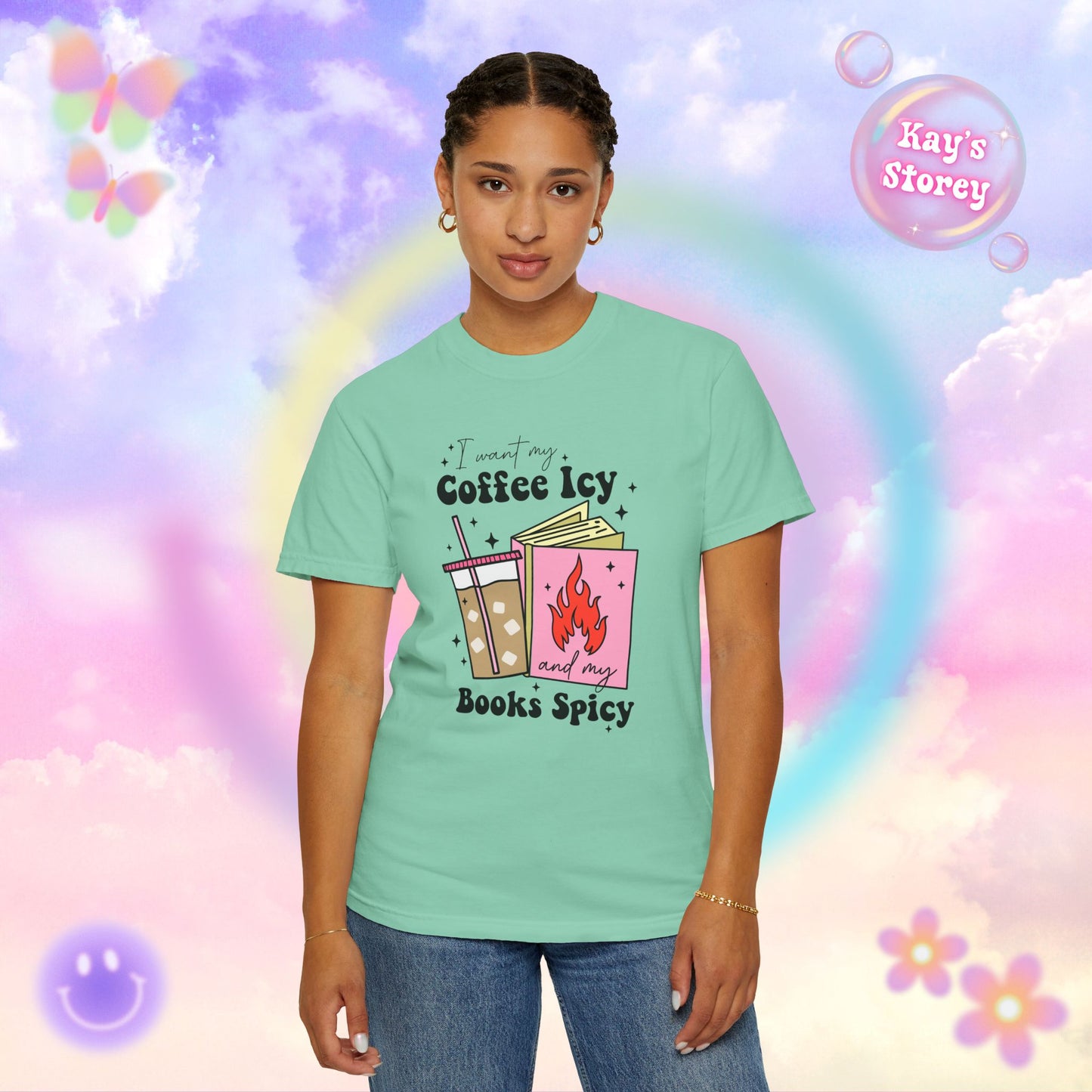 Coffee Icy Books Spicy Comfort Colors T-Shirt