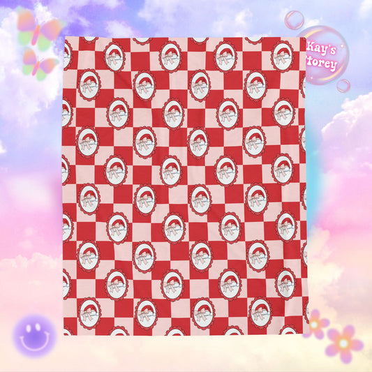 Santa Hats Bookish Velveteen Plush Blanket - Cozy Reading Throw