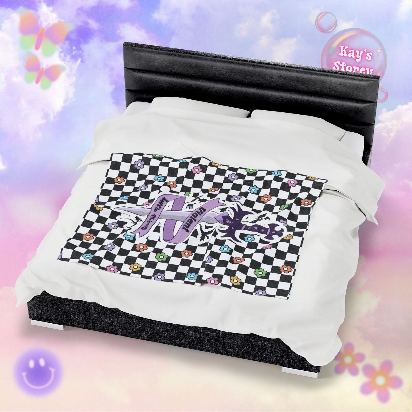 Violent Little Thing Velveteen Plush Blanket