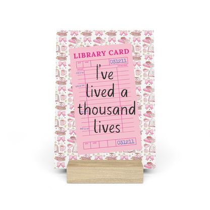 I've Lived a Thousand Lives Bookshelf Decor with Stand