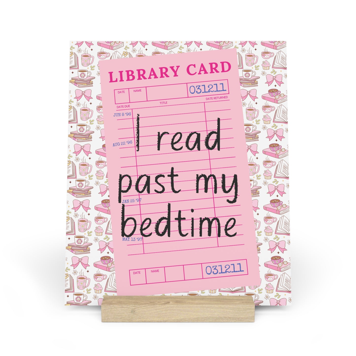 I Read Past My Bedtime Bookshelf Decor with Stand
