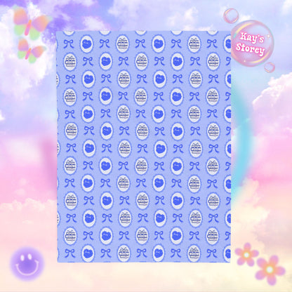 Blue Coquette Bookish Velveteen Plush Blanket - Cozy Reading Throw