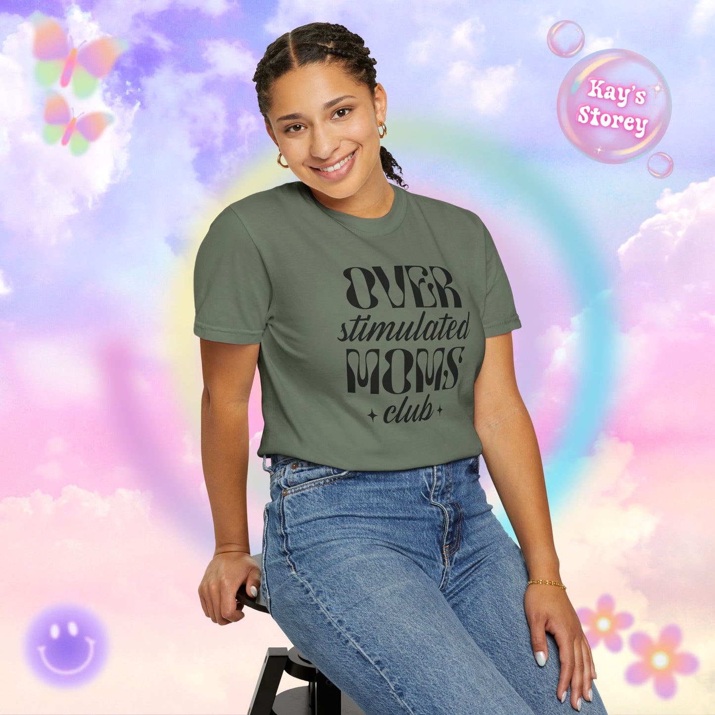 Overstimulated Moms Club Comfort Colors T-Shirt