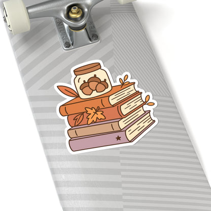 Autumn Book Stack Stickers, Fall Reading Planner Stickers, Book Lover Gifts, Bookworm Decals, Cozy Reading Accessories, Seasonal