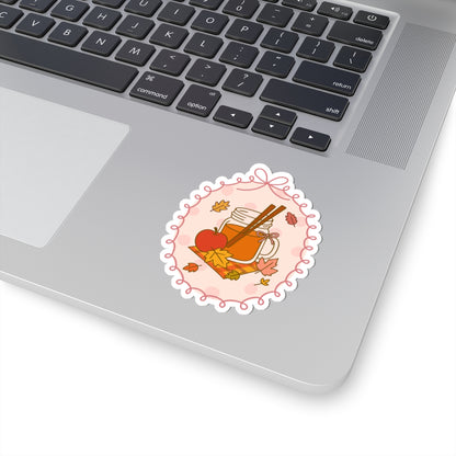 Apple Cider Sticker, Fall Planner Stickers, Book Lover Gifts, Autumn Sticker, Cozy Accessories, Seasonal Sticker