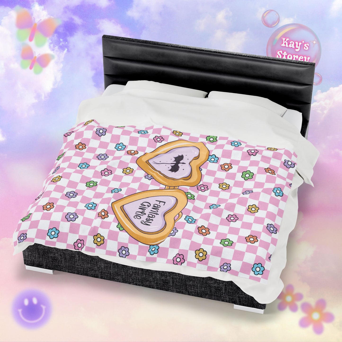 Pink Fantasy Girlie Velveteen Plush Blanket