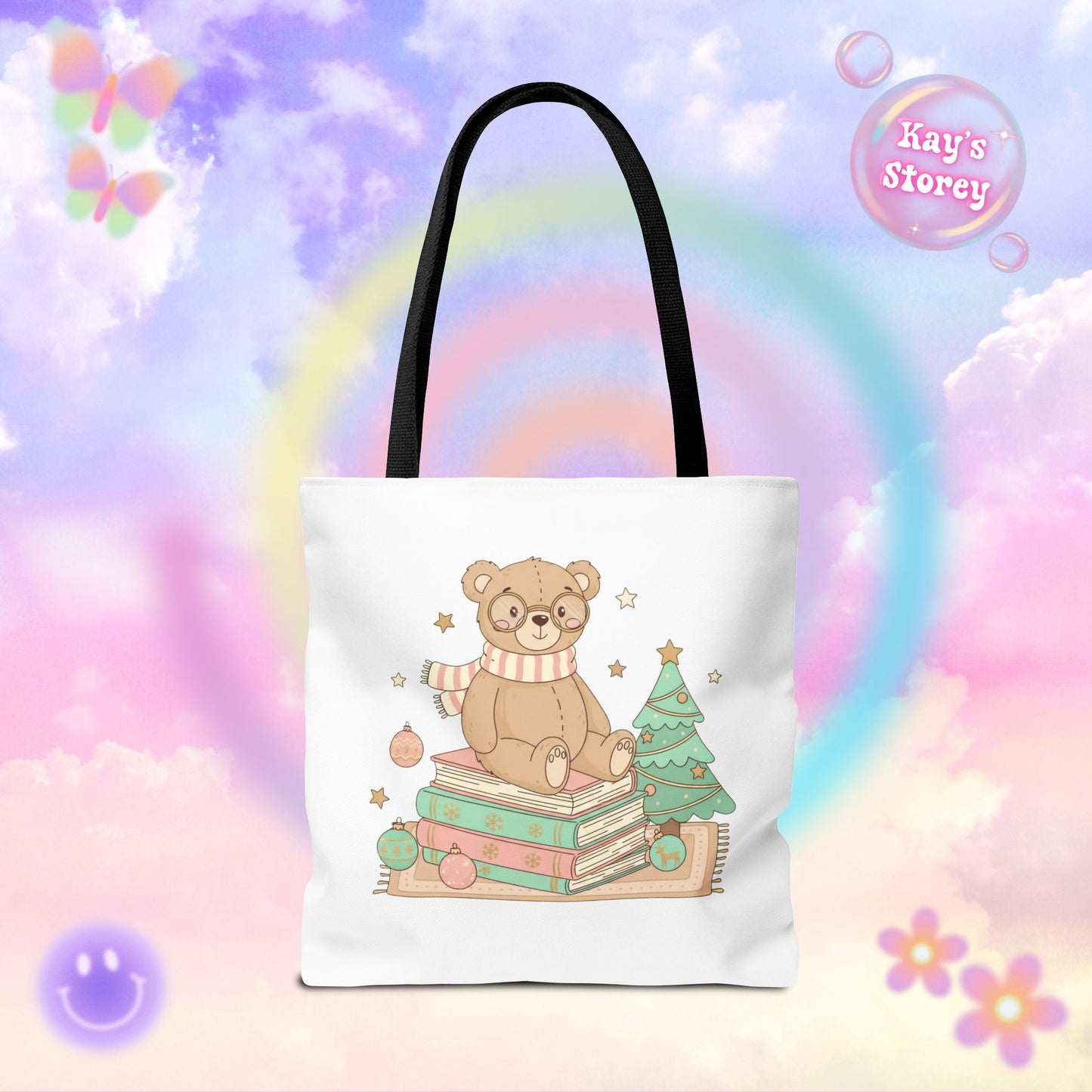 Bear & Books Tote Bag