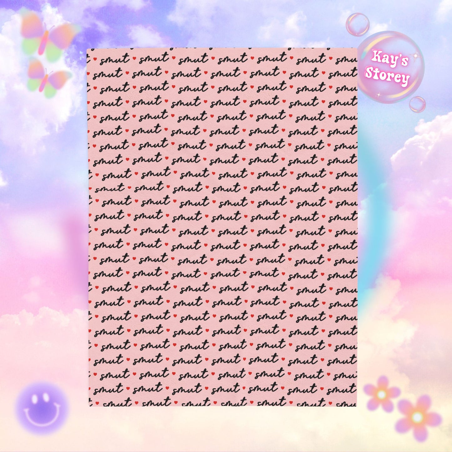 Pink Smut Bookish Velveteen Plush Blanket - Cozy Reading Throw